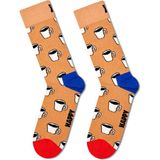 Happy Socks Erkek Beyaz Desenli Pamuklu Çorap P001713 - 41 - 46