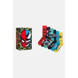 Happy Socks - Erkek Çok Renkli Marvel Spider - Man Figürlü 6\'lı Çorap Seti - 41 - 46