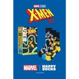 Happy Socks - Erkek Çok Renkli Marvel x - Men 3\'lü Çorap Hediye Seti - 41 - 46