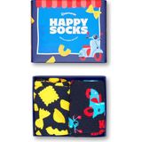 Happy Socks Erkek Lacivert Desenli Pamuklu 2'li Çorap Seti P004654 - 41 - 46