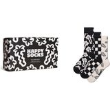 Happy Socks Erkek Siyah Desenli 3’lü Pamuklu Çorap Seti P002654 - 41 - 46