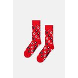 Happy Socks - Kırmızı Oyuncak Ayı Desenli Pamuklu Çorap - 36 - 40 - Açık Kırmızı