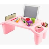 Happy Spring Pembe Plastik Öğrenci Çocuk Ders Çalışma Masası Hobi Sehpası Dayanıklı Tasarım - Eni 60 cm Genişlik:30 cm Yükseklik:20 cm