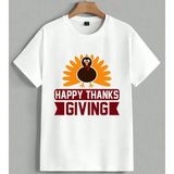 Happy Thanksgiving Hindi Kusu Unisex Oversize Tişört Beyaz