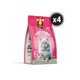 Happy Topaklanan Bentonit Bebek Pudralı 4x5 lt Kedi Kumu