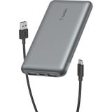 Happy Trend 10000MAH Powerbank, 1 Usb-C Portu ve 2 Usb-A Portu Bulunan 10K Usb-C Taşınabilir Şarj Cihazı, Iphone, Samsung Galaxy, Airpods, iPad Için 15W'A Kadar Şarj Sağlayan Pil Takımı - Uzay Grisi