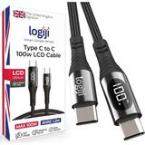 Happy Trend 100W Type-C To Type-C Dijital LED Ekranlı Göstergeli Hızlı Şarj Kablosu E-Mark Çipli, Dayanıklı Örgülü, 1.2m, Usb-C Pd 3.0, iPhone 15 16,17 Xiaomi Telefon, Macbook Tablet ile Uyumlu - Sarı