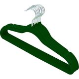 Happy Trend 10'lu Paket) Hunter Green, Home Basics Tarafından | Üstler, Ceketler, Elbiseler ve Pantolonlar Için Keçe Askılar | Çentikli Konturlu Askılar | Ultra Ince Yer Tasarruflu Elbise - Avcı Yeşili - Standart