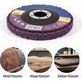 Happy Trend 115 mm Parlatma Diski Döküm Metal Ahşap Yüzeyler Için Pas Boya Sökücü Flap Disk - Mor - Standart