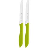Happy Trend 2 Parça Kahvaltı Bıçağı Seti, 23 Cm, Tırtıklı Ekmek ve Sandviç Bıçağı, Özel Bıçak Çeliği, Plastik Sap, Yeşil