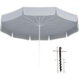 Happy Trend 200CM Çap, 10 Telli + Şemsiye Sabitleme Kazığı (47 Cm) - Gri
