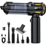 Happy Trend 2in1 Kablosuz Güçlü Araç Süpürgesi ve Hava Üfleyici - 20000PA Turbo Vakum Gücü, 3 Kademeli Fırçasız Motor, 8000 Mah Şarjlı Mini El Süpürgesi, Hepa Filtreli Siyah Yada Beyaz