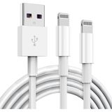 Happy Trend 2'li Paket Apple Mfi Sertifikalı iPhone Şarj Kablosu 6ft, Apple Lightning - USB Kablosu Kablosu 6 Ayak, 2.4A Hızlı Şarj, iPhone 14/13/12/11/ X/xs/xr/8/7/6/se Plus Pro Max Mini Için Apple Telefon Uzun - Sarı