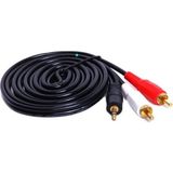 Happy Trend 3.5mm Stereo To 2 Rca Kablosu Aux Tos Ses 1.5 Metre Sound Audıo Erkek Ara Kulaklık Standart - Beyaz