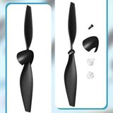 Happy Trend 3 Set Yedek Rc Uçak Pervanesi Rc Uçak Karbon Fiber Burun Konisi TR-C285G Rc Düzlem ve TR-C385 ile Uyumlu 4 Kanallı Uzaktan Kumandalı Uçak Pervane Koruyucular ve Adaptörler - Siyah