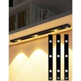 Happy Trend 40CM Harekete Duyarlı LED Insan Vücudu Sensörlü USB Sarj Taşınabilir Kablosuz Mutfak Elbise Dolabı Merdiven LED Cabinet Gece Lambası(3 Adet 40CM)