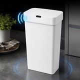 Happy Trend 50 Litre Sensörlü Çöp Kovası, Otomatik Temassız Akıllı Çöp Kutusu, Dokunmatik Açma Özellikli, Sessiz Kapanan, Büyük Boy Mutfak, Ofis ve Ev Için Beyaz - Standart