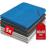 Happy Trend 5'li Paket, 60X40 cm Çok Amaçlı Sihirli Araba Cam, Toz, Mutfak, Oto ve Motosiklet Temizlik Bezi