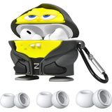 Happy Trend Airpods Pro 2. Nesil Uyumlu Figürlü Darbe Emici Koruyucu Silikon Kulaklık Kılıfı ve Anc Delikli Yedek Silikon Kulaklık Uçları (S/m/l) – Ikili Set (Hoodie Sünger Bob)