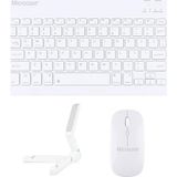 Happy Trend Apple iPad Air 11 M3 (2025) ile Uyumlu Türkçe Bluetooth Klavye+Mouse+Tablet Standı Beyaz AL5166