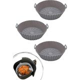 Happy Trend Buffer 3 Adet Isıya Dayanıklı Yıkanılabilir Silikon Fırın ve Airfryer Yuvarlak Pişirme Matı 20 cm TYC00738688535