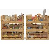 Happy Trend Çok Amaçlı Taşıma, Masa Kasaları Saklama Kutusu, Plastik Istiflenebilir , Yatak Odası Ofis Banyo Tuvalet Malzemeleri Kozmetik Için Pastel Kasalar 6 Adet (Sarı, Medıum) - Standart