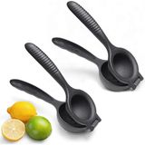 Happy Trend Döküm Limon Sıkacağı Limon Presi Büyük Boy 24 Cm, Siyah Metal Limon Sıkacağı, Döküm Narenciye Sıkacağı (2 Li Döküm Limon Sıkıcı)