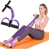 Happy Trend Egzersiz Bantları, 6 Tüplü Elastik Yoga Pedalı Çektirme Direnç Bandı, Egzersiz Için Doğal Kauçuk Üzengi Çektirme, Karın, Bel, Kol, Bacak Germe Eğitimi Için Çok Işlevli Germe Halatı - Mor