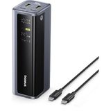 Happy Trend Energeek 145 W 20800 Mah Laptop Powerbank, Harici Batarya 2x Usb-C Pd 3.0 100W Maksimum Hızlı Şarj, Dijital Ekran, MacBook Pro, Dell, Hp, Steamdeck, iPhone 16/15/14/13, Samsung ile Uyumlu - Gri