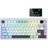 Happy Trend F75 Max Mekanik Rgb Tkl Reaper Switch Kablosuz Makrolu Hot Swap Klavye Lacivert - Sarı