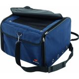 Happy Trend Ferplast Arca Köpek Kutusu, Taşıma Kutusu, Geniş Açıklık, Katlanabilir, Ayarlanabilir Omuz Askısı, Emniyet Kemeri, Maks. 8 Kg, 38 x 38 x Y 29 cm - Mavi - Standart