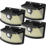 Happy Trend Güneş Hareket Sensörü Işıkları 120 Led, Işık Reflektörlü, 270° Geniş Açı, IP65 Su Geçirmez, Ön Kapı, Avlu, Garaj, Güverte Için Adım Işıkları (4'lü Paket) - Standart