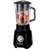 Happy Trend Hobbs 24722-56 Blender [1,5 L Cam Kap] Mat Siyah (Güçlü 0.9ps Motor, Darbe/buz Kırma Fonksiyonu, Paslanmaz Çelik Bıçak, Bpa Içermeyen Mikser, Elektrikli Parçalayıcı, Smoothie Makinesi)