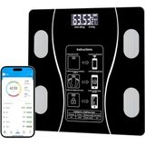 Happy Trend Home Akıllı Dijital Vücut Analiz Tartısı – 180 kg Kapasiteli Yağ, Kas, Su Oranı ve Bmı Ölçümü, Mobil Uygulama Senkronizasyonlu Akıllı Baskül, LCD Ekranlı Hassas Dijital Terazi - Siyah