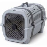 Happy Trend Home Kedi Taşıma Çantası Plastik Kafes Kilitlenebilir Kapaklı Havalı Taşıma Kabı Kedi Köpek Taşıma Box Güvenli Pet Taşıma Kafesi Seyahat Çantası (Açık-Koyu Gri) - Açık - Koyu Gri - Standart