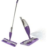 Happy Trend Home Mandallı Sprey Mop Click Mop – Deterjan Hazneli, Mikrofiber Paspas Başlıklı, 360° Dönebilen, Yıkanabilir Başlıklı Zemin Temizleyici Set, Seramik Parke Laminat Uyumlu - Standart