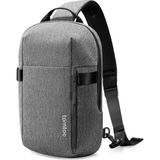 Happy Trend Için Sling/crossbody Çanta, 11–14 Inç Laptop, iPad ve Nintendo Switch 2 Uyumlu, Suya Dayanıklı, Göğüs/omuz ve Günlük/outdoor Sırt Çantası - Gri
