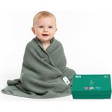 Happy Trend Ipeksi YUMUŞAK%100 Lyocell Tencel™ Bebek Örme Battaniye, Oekotex 100 - Hipoalerjenik ve Isı Düzenleyici - Yeni Doğanlar Için Lüks Konfor Dua Model (Yeşil)