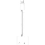 Happy Trend iPhone Lightning 2in1 Şarj + Kulaklık Dönüştürücü 3.5 mm Jack Adaptör Beyaz - Model MH-032