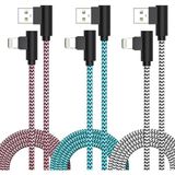 Happy Trend iPhone Şarj Cihazı 10FT [apple Mfi Sertifikalı] Dik Açılı Yıldırım Kablosu Hızlı Şarj Kablosu Naylon Örgülü iPhone 14 13 12 11 Pro/pro Max/mini/xs/xr/8 7 Plus, Ipad, Airpods - Sarı