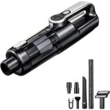 Happy Trend Kablosuz El Süpürgesi Dc Motor LED Işıklı USB Şarjlı Çekme & Üfleme Araç, Ev ve Ofis Için Mini Vakum (Silver) - Sarı