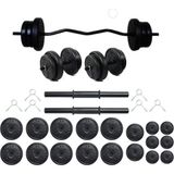Happy Trend kg Z Barlı Ağırlık Seti 105 kg Vücut Geliştirme Aleti Halter Seti (100 kg Plaka Ağırlığı) - Siyah - Standart
