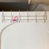 Happy Trend Krom Kapı Arkası Askılık - 50 cm Genişlik, Vidasız Matkapsız Kapı Üstü Askı, Çok Amaçlı Elbise, Mont, Çanta Düzenleyici, Krom Kaplama Banyo, Mutfak, Oda Askılığı - Standart
