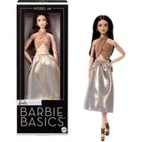 Happy Trend Mattel Barbie Basics Eklemleri Bükülebilen Koleksiyona Uygun Sarı Saçlı Bebek, Beyaz Baskılı Pantolon ve Standart Kalıp Kıyafetler, 7 Numara, JJX25