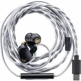 Happy Trend Moondrop Chu Iı Dsp Kulaklıklar Yüksek Performanslı Dinamik Sürücü Usb-C Kulak Içi Monitörler Type-C Mikrofon Kulaklık ile - Siyah