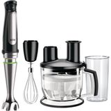 Happy Trend Multiquick 7 Mq 7075X El Blenderi, Activeblade Teknolojisine Sahip Çıkarılabilir Paslanmaz Çelik Blender Ayağına Sahip El Blenderi, 3 Parçalı Aksesuar Seti Dahil, 1000 Watt, Siyah