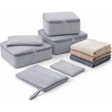 Happy Trend Parça Valiz Düzenleyici Organizer Seti- Seyahat Bavul Içi Düzenleme Çantası, Packing Cube Organizer Seti - Gri - Standart