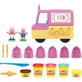 Happy Trend Play-Doh Peppa'nın Dondurma Kamyonlu Dondurma Seti, Peppa ve George Figürleri ve Toksik Madde Içermeyen 5 Oyun Hamuru Kutusu, 3 Yaş ve Üzeri Çocuklar Için Peppa Pig Oyuncağı - Kırmızı