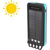 Happy Trend Powerbank Güneş Enerji Panelli 10000MAH Kendinden Kablo Çikişli LED Işikli Powerbank Standart - Çok Renkli