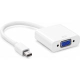 Happy Trend PX-1515 Mini Displayport To VGA Çevirici, MacBook Mini Display To VGA Adaptör, 15 cm Beyaz Görüntü Dönüştürücü, Mini Dp Erkek To VGA Dişi Monitör Projeksiyon Tv Bağlantı Aparatı